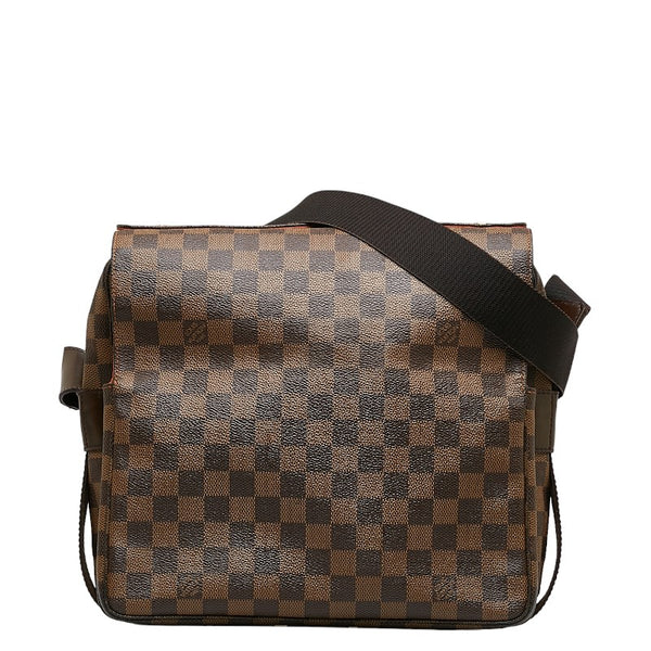 ルイ ヴィトン ダミエ ナヴィグリオ 斜め掛け ショルダーバッグ N45255 ブラウン PVC レザー レディース LOUIS VUITTON 【中古】