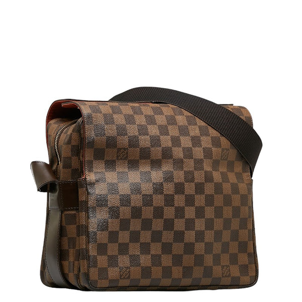 ルイ ヴィトン ダミエ ナヴィグリオ 斜め掛け ショルダーバッグ N45255 ブラウン PVC レザー レディース LOUIS VUITTON 【中古】