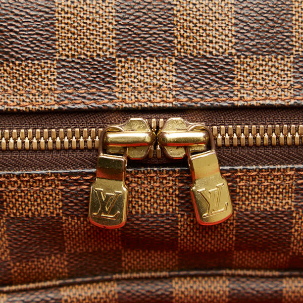 ルイ ヴィトン ダミエ ナヴィグリオ 斜め掛け ショルダーバッグ N45255 ブラウン PVC レザー レディース LOUIS VUITTON 【中古】