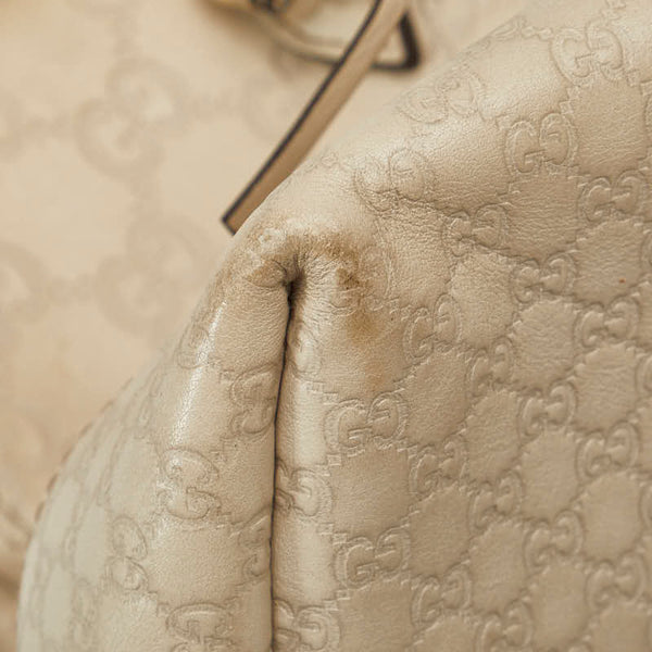 グッチ グッチシマ ハンドバッグ ショルダーバッグ 2WAY 353120 ベージュ レザー レディース GUCCI 【中古】