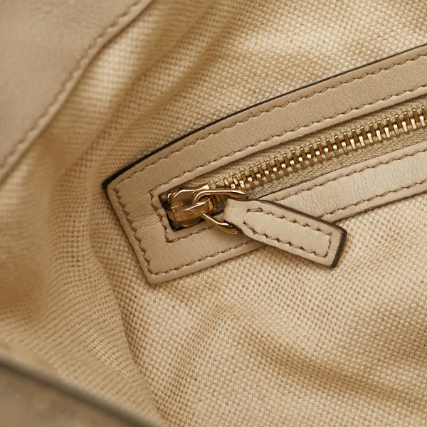 グッチ グッチシマ ハンドバッグ ショルダーバッグ 2WAY 353120 ベージュ レザー レディース GUCCI 【中古】