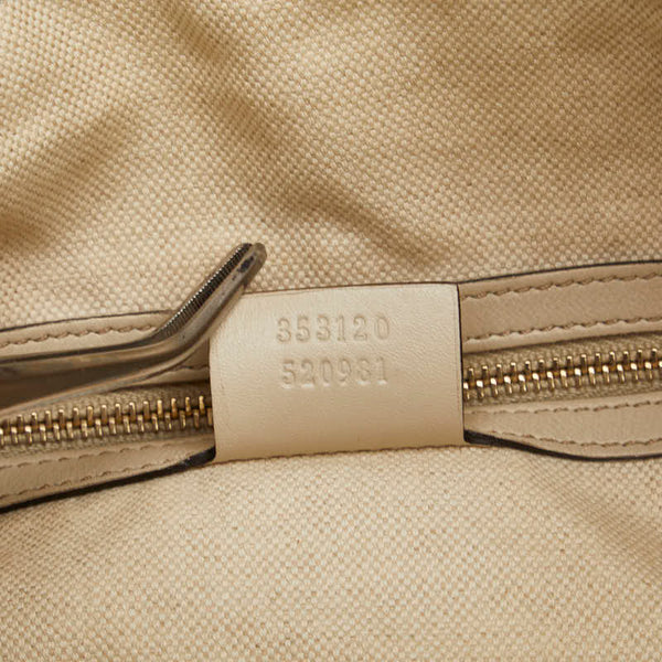 グッチ グッチシマ ハンドバッグ ショルダーバッグ 2WAY 353120 ベージュ レザー レディース GUCCI 【中古】