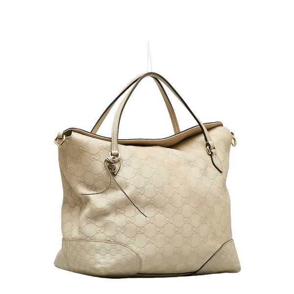 グッチ グッチシマ ハンドバッグ ショルダーバッグ 2WAY 353120 ベージュ レザー レディース GUCCI 【中古】