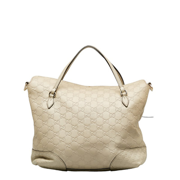 グッチ グッチシマ ハンドバッグ ショルダーバッグ 2WAY 353120 ベージュ レザー レディース GUCCI 【中古】