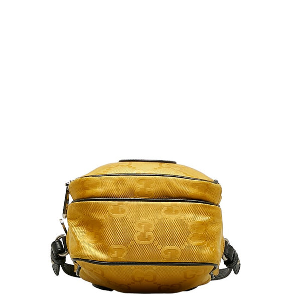 グッチ オフ ザ グリッド ハンドバッグ ショルダーバッグ 2WAY 625850 イエロー ブラック ナイロン レザー レディース GUCCI 【中古】