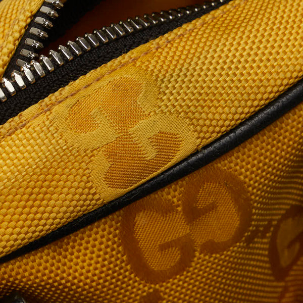 グッチ オフ ザ グリッド ハンドバッグ ショルダーバッグ 2WAY 625850 イエロー ブラック ナイロン レザー レディース GUCCI 【中古】