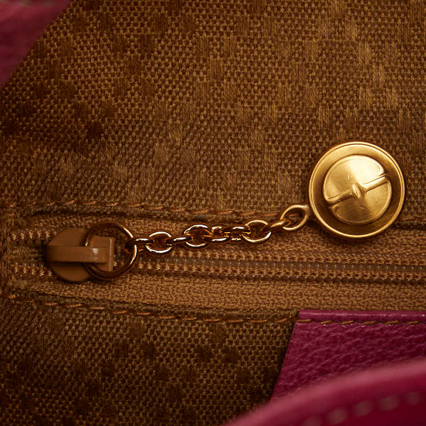 グッチ バンブー  リュック バックパック 1705 ピンク スウェード レザー レディース GUCCI 【中古】