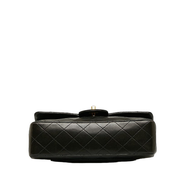 シャネル マトラッセ23 ダブルフラップ チェーン ショルダーバッグ  ブラック レザー レディース CHANEL 【中古】