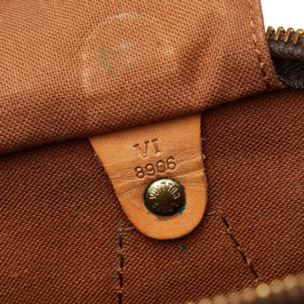 ルイ ヴィトン モノグラム スピーディ30 ハンドバッグ M41526 ブラウン PVC レザー レディース LOUIS VUITTON 【中古】