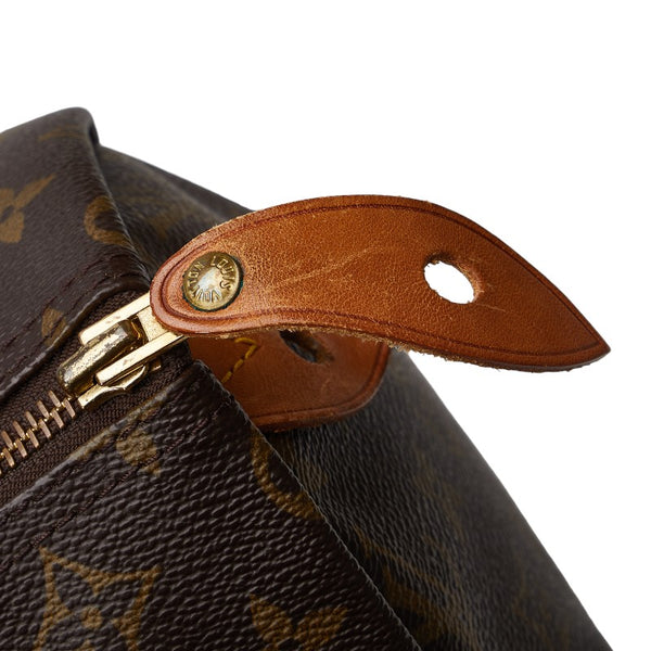 ルイ ヴィトン モノグラム スピーディ30 ハンドバッグ M41526 ブラウン PVC レザー レディース LOUIS VUITTON 【中古】