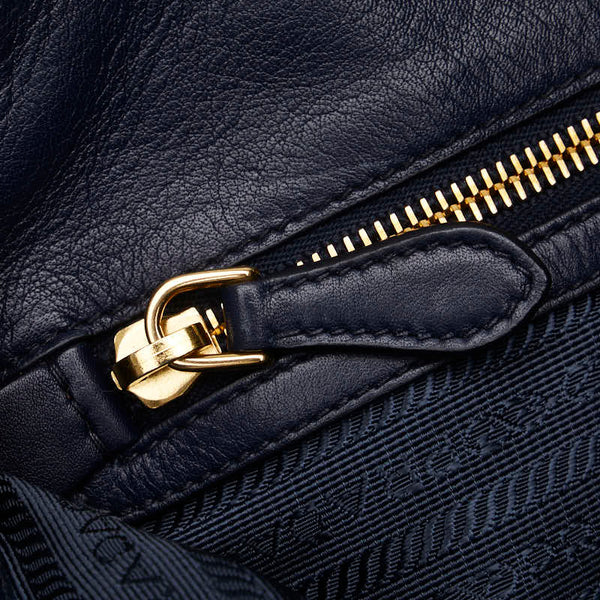 プラダ ハンドバッグ BN1902 ネイビー レザー レディース PRADA 【中古】