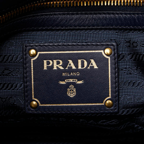 プラダ ハンドバッグ BN1902 ネイビー レザー レディース PRADA 【中古】