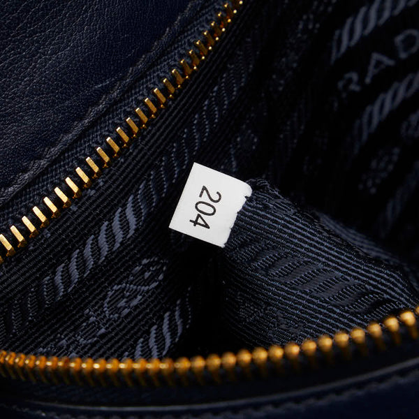プラダ ハンドバッグ BN1902 ネイビー レザー レディース PRADA 【中古】