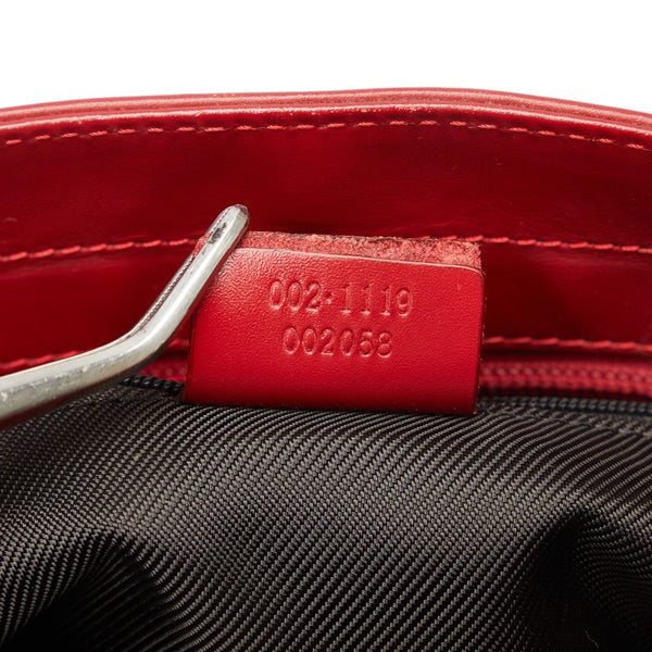 グッチ GGキャンバス ハンドバッグ 002 1119 204961 ベージュ レッド キャンバス レザー レディース GUCCI 【中古】