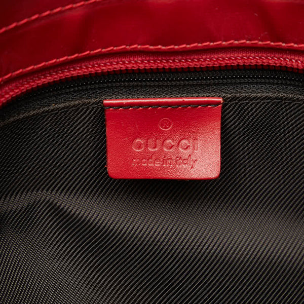 グッチ GGキャンバス ハンドバッグ 002 1119 204961 ベージュ レッド キャンバス レザー レディース GUCCI 【中古】