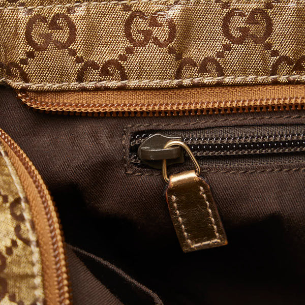 グッチ GGクリスタル 斜め掛け ショルダーバッグ 189749 ゴールド カーキ PVC レザー レディース GUCCI 【中古】