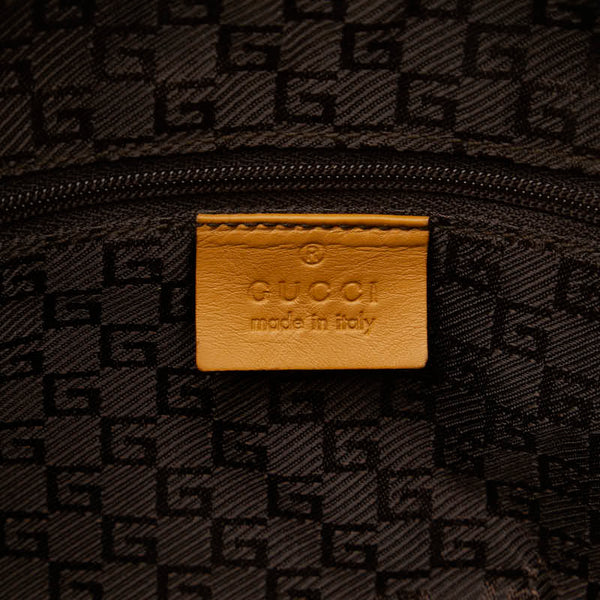 グッチ ロゴプレート ゴールド金具 ハンドバッグ ボストンバッグ 000 0846 ベージュ レザー スエード レディース GUCCI 【中古】