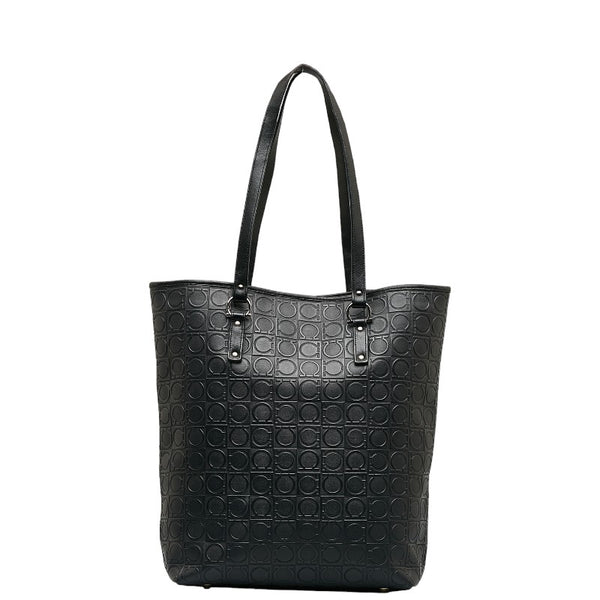 サルヴァトーレフェラガモ ガンチーニ トートバッグ AU-21 4909 ブラック レザー レディース Salvatore Ferragamo 【中古】