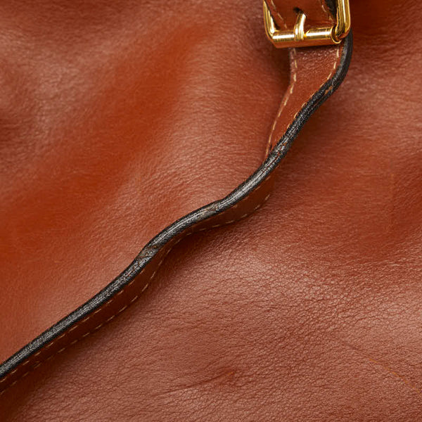 グッチ バンブー  リュック バックパック 1998 ブラウン レザー レディース GUCCI 【中古】