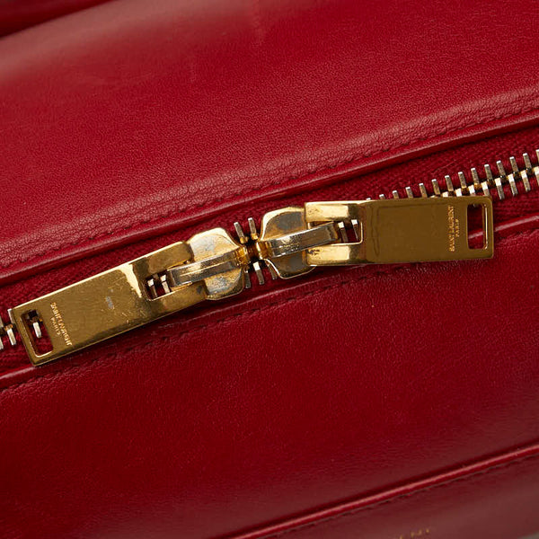 サンローラン ベイビーダッフル ハンドバッグ ショルダーバッグ 2WAY レッド レザー レディース SAINT LAURENT 【中古】