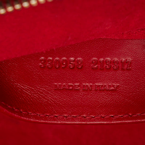 サンローラン ベイビーダッフル ハンドバッグ ショルダーバッグ 2WAY レッド レザー レディース SAINT LAURENT 【中古】