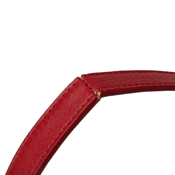 サンローラン ベイビーダッフル ハンドバッグ ショルダーバッグ 2WAY レッド レザー レディース SAINT LAURENT 【中古】