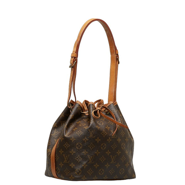 ルイ ヴィトン モノグラム プチノエ  ショルダーバッグ M42226 ブラウン PVC レザー レディース LOUIS VUITTON 【中古】