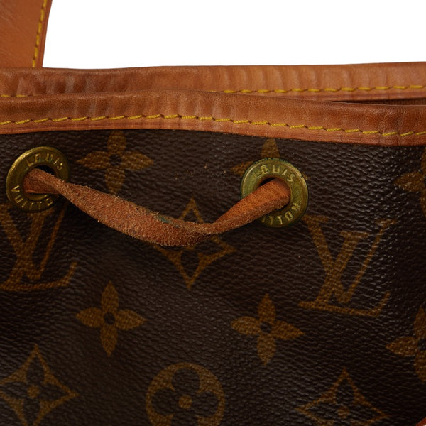 ルイ ヴィトン モノグラム プチノエ  ショルダーバッグ M42226 ブラウン PVC レザー レディース LOUIS VUITTON 【中古】