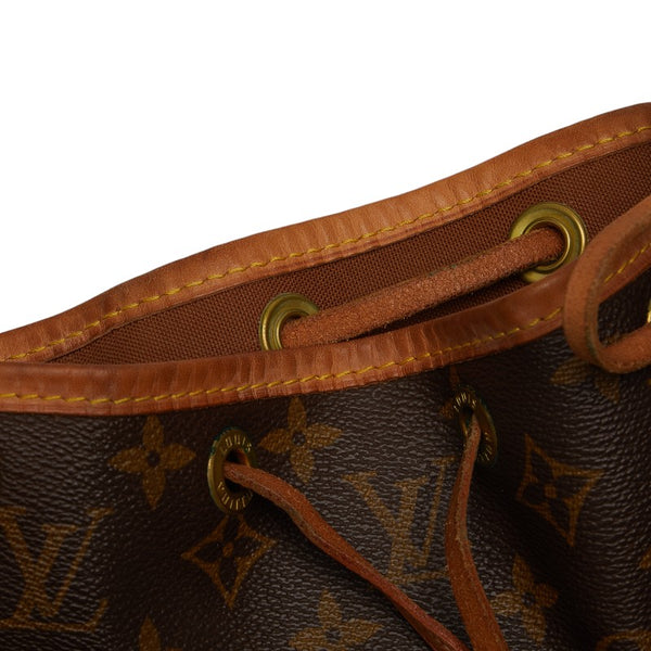 ルイ ヴィトン モノグラム プチノエ  ショルダーバッグ M42226 ブラウン PVC レザー レディース LOUIS VUITTON 【中古】