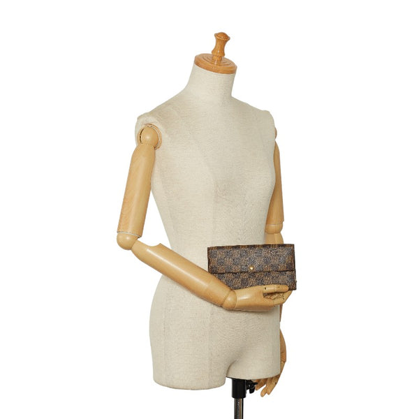 ルイ ヴィトン ダミエ ポルトフォイユ サラ 長財布 ロングウォレット N61734 ブラウン PVC レザー レディース LOUIS VUITTON 【中古】