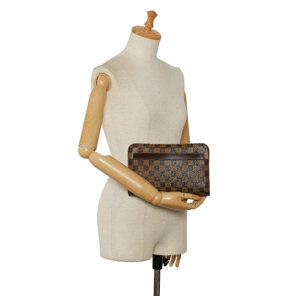 ルイ ヴィトン ダミエ サンルイ セカンドバッグ N51993 ブラウン PVC レザー メンズ LOUIS VUITTON 【中古】