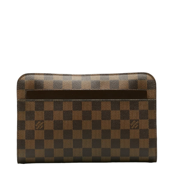 ルイ ヴィトン ダミエ サンルイ セカンドバッグ N51993 ブラウン PVC レザー メンズ LOUIS VUITTON 【中古】