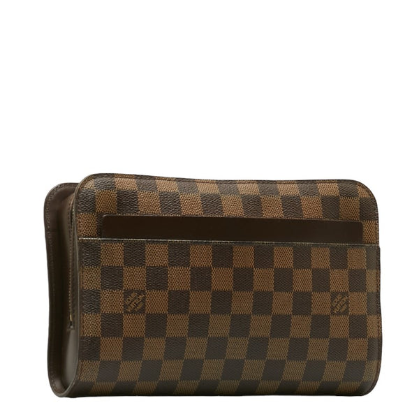 ルイ ヴィトン ダミエ サンルイ セカンドバッグ N51993 ブラウン PVC レザー メンズ LOUIS VUITTON 【中古】