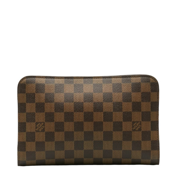ルイ ヴィトン ダミエ サンルイ セカンドバッグ N51993 ブラウン PVC レザー メンズ LOUIS VUITTON 【中古】
