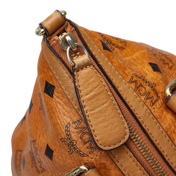 エム シー エム ハンドバッグ ショルダーバッグ 2WAY ブラウン PVC レザー レディース MCM 【中古】