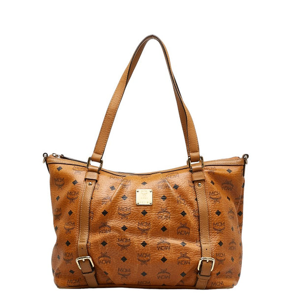 エム シー エム ハンドバッグ ショルダーバッグ 2WAY ブラウン PVC レザー レディース MCM 【中古】