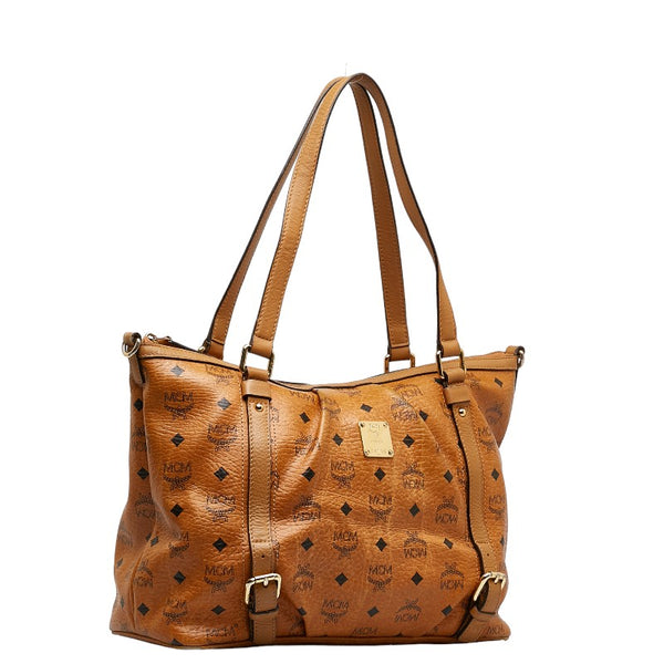 エム シー エム ハンドバッグ ショルダーバッグ 2WAY ブラウン PVC レザー レディース MCM 【中古】