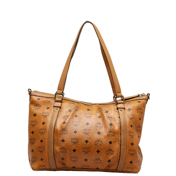 エム シー エム ハンドバッグ ショルダーバッグ 2WAY ブラウン PVC レザー レディース MCM 【中古】