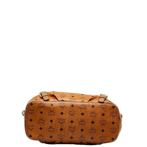 エム シー エム ハンドバッグ ショルダーバッグ 2WAY ブラウン PVC レザー レディース MCM 【中古】