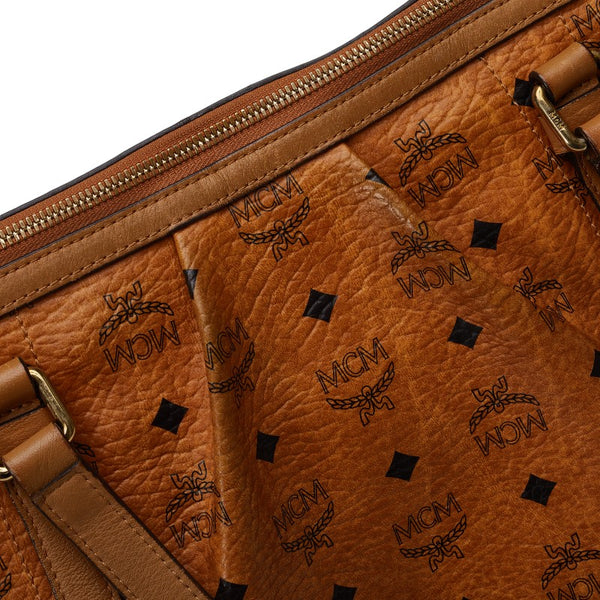 エム シー エム ハンドバッグ ショルダーバッグ 2WAY ブラウン PVC レザー レディース MCM 【中古】
