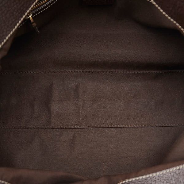 グッチ GGキャンバス ワンショルダーバッグ ハンドバッグ 154982 ブラウン ベージュ キャンバス レザー レディース GUCCI 【中古】