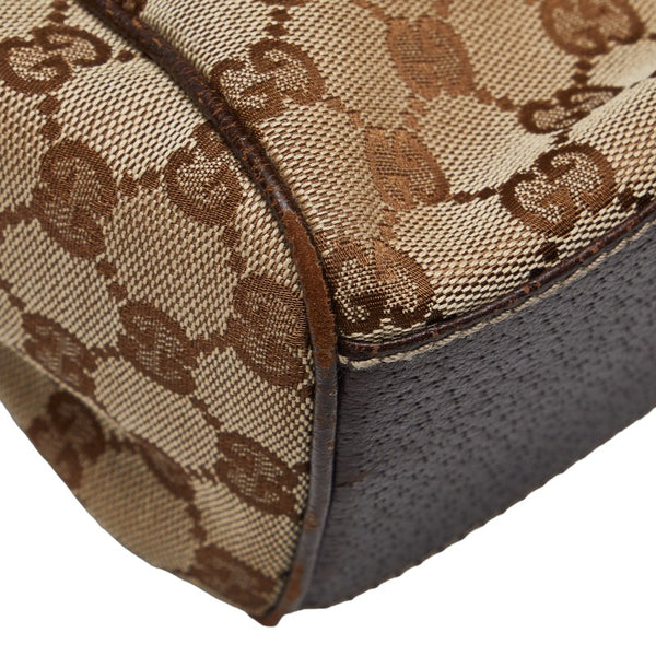 グッチ GGキャンバス ワンショルダーバッグ ハンドバッグ 154982 ブラウン ベージュ キャンバス レザー レディース GUCCI 【中古】