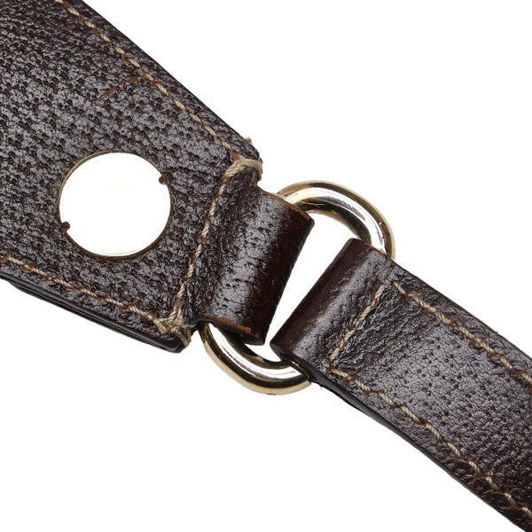 グッチ GGキャンバス ワンショルダーバッグ ハンドバッグ 154982 ブラウン ベージュ キャンバス レザー レディース GUCCI 【中古】