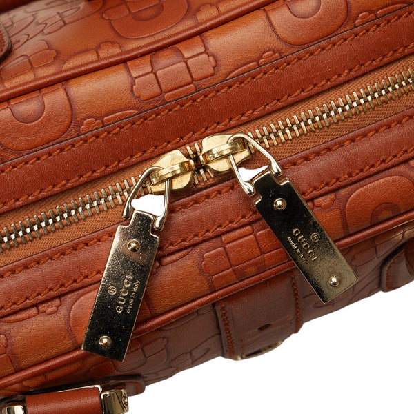 グッチ ホースビット ハンドバッグ 145772 ブラウン レザー レディース GUCCI 【中古】