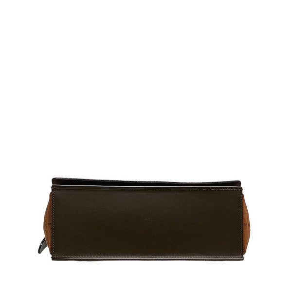 バーバリー 斜め掛け ショルダーバッグ ブラウン レザー スエード レディース BURBERRY 【中古】
