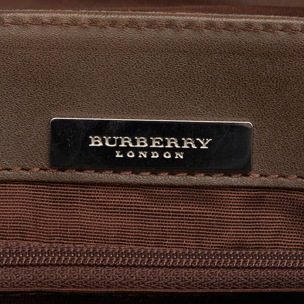 バーバリー 斜め掛け ショルダーバッグ ブラウン レザー スエード レディース BURBERRY 【中古】