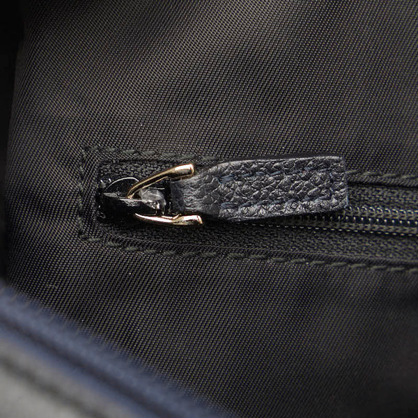 グッチ GGクリスタル ハンドバッグ ミニボストンバッグ 257289 ネイビー PVC レザー レディース GUCCI 【中古】