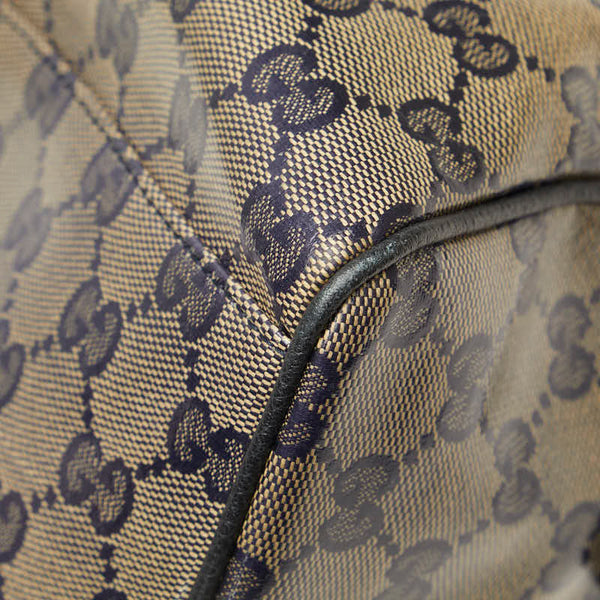 グッチ GGクリスタル ハンドバッグ ミニボストンバッグ 257289 ネイビー PVC レザー レディース GUCCI 【中古】