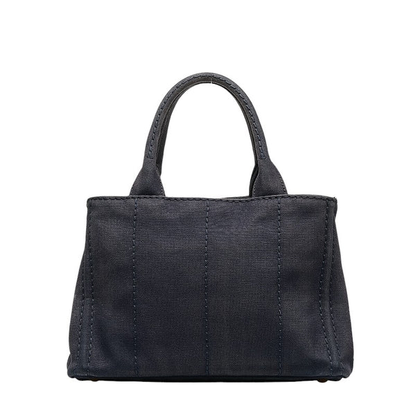 プラダ カナパSS ハンドバッグ ショルダーバッグ 2WAY ネイビー キャンバス レディース PRADA 【中古】