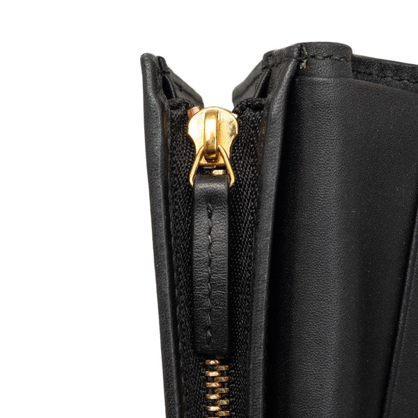 グッチ GGスプリーム ビープリント 二つ折り財布 508757 ベージュ ブラウン ゴールド PVC レディース GUCCI 【中古】